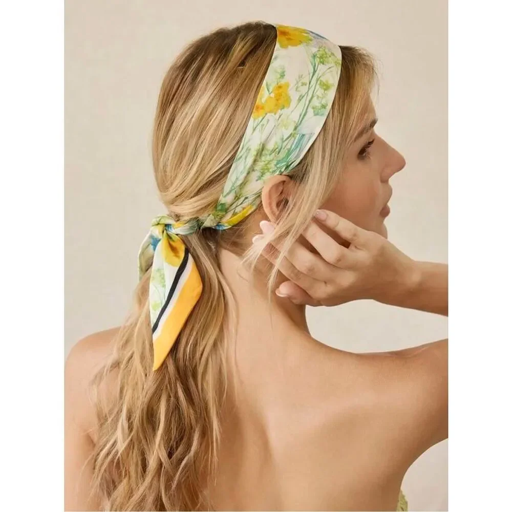 floral skinny scarf A1734